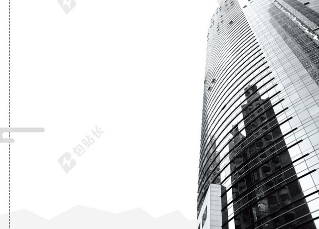 简约黑白色人才招聘招募海报手建筑物背景
