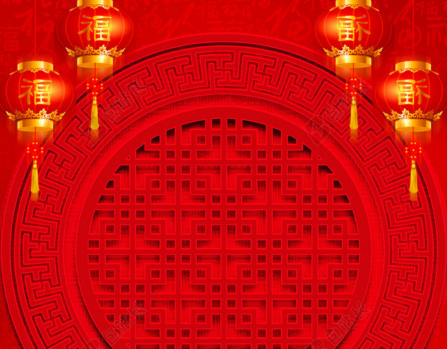 2019猪年过年新年春运回家过年红色喜庆海报