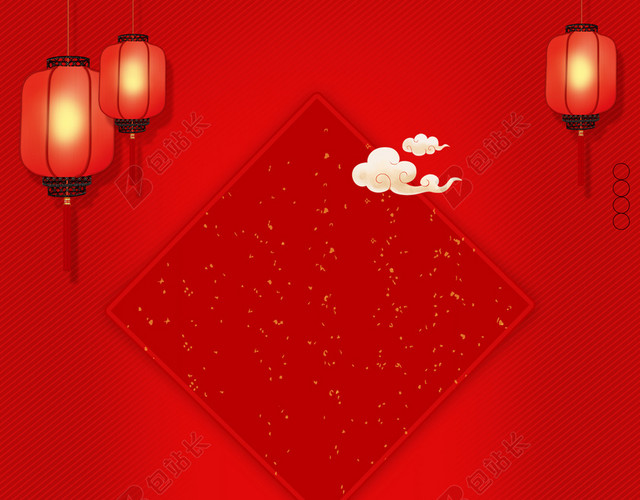 红色喜庆2019猪年过年新年春运回家过年海报背景