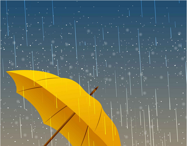 黄色雨伞素材