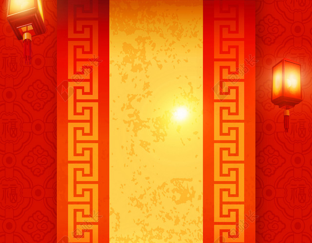 中国风红色年末促销年终大促新年猪年2019海报背景