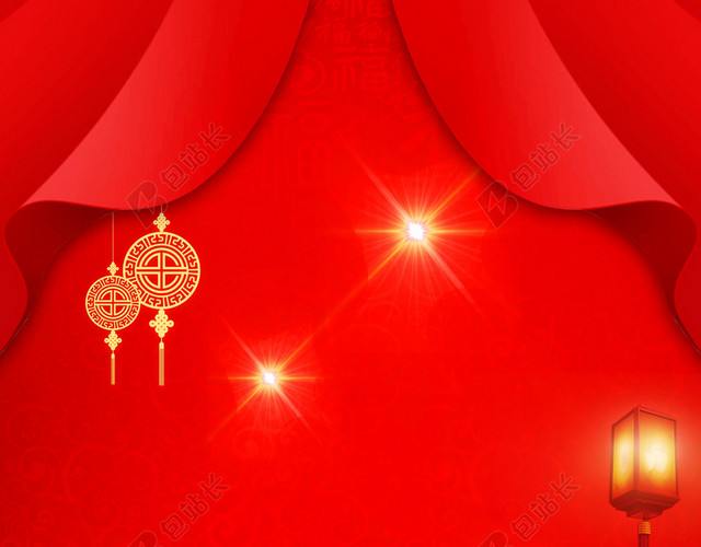 猪年2019新年传统节日元宵节赏花灯猜灯谜闹元宵海报背景