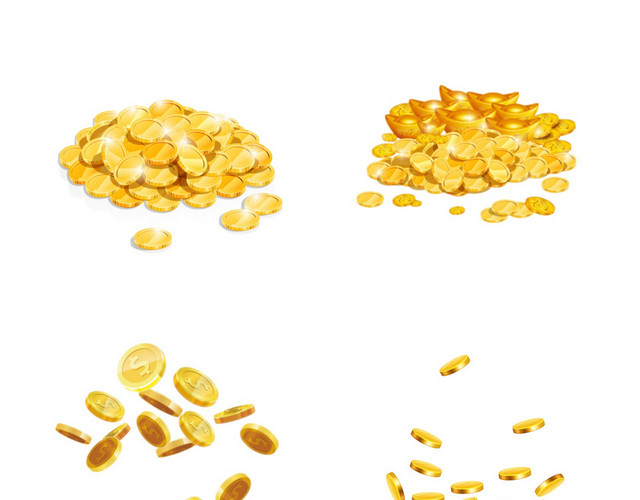金币素材金币漂浮悬浮金币