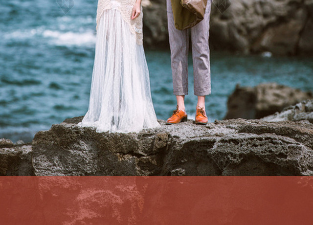 蓝色海洋婚纱摄影婚礼结婚浪漫海报背景