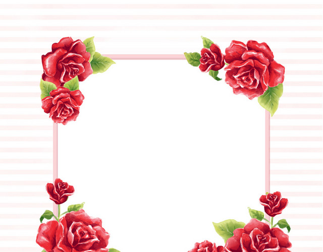 玫瑰花边框素材