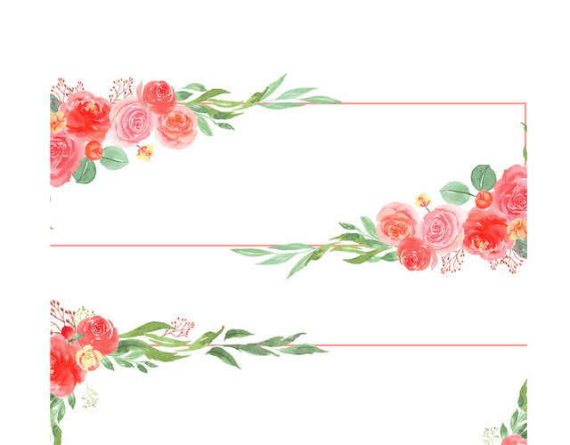 玫瑰花边框素材