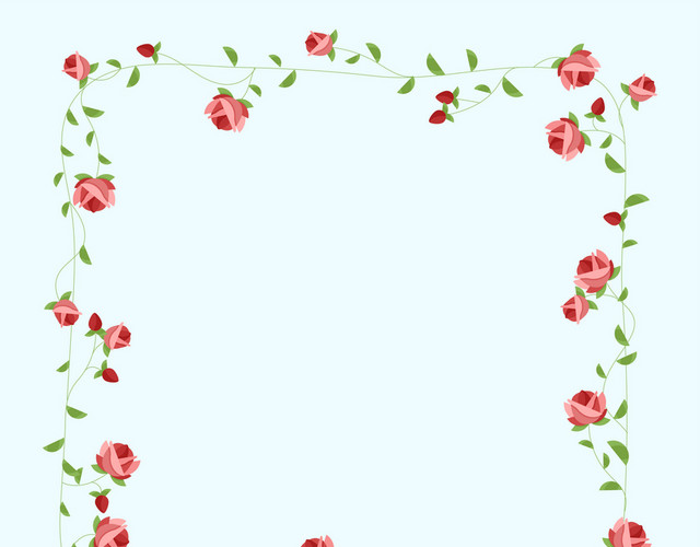 玫瑰花边框素材