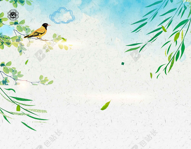 卡通花瓣春天春季促销新品上市优惠促销海报