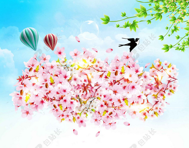 桃花少女春天春季促销新品上市优惠促销