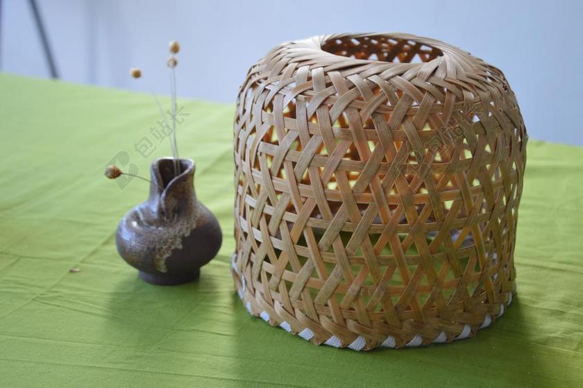 竹 织造 盒 集装箱 花瓶