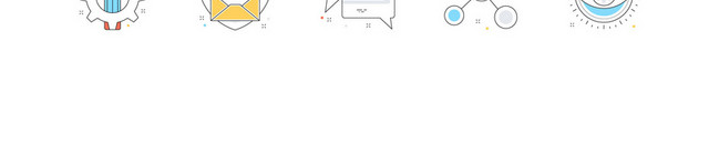 扁平化彩色UI图形图标素材