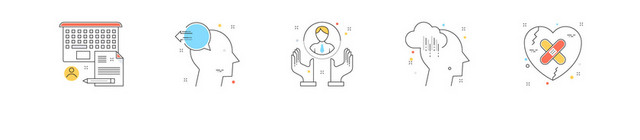 工作思维彩色UI图标