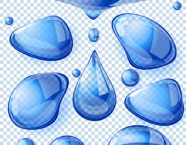 蓝色水滴矢量素材