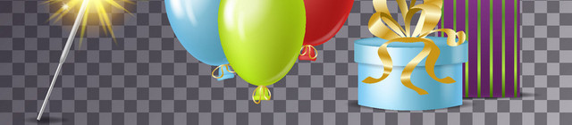 生日聚会PARTY蜡烛彩旗烟火蛋糕素材