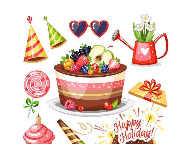 生日聚会蛋糕甜点庆祝素材