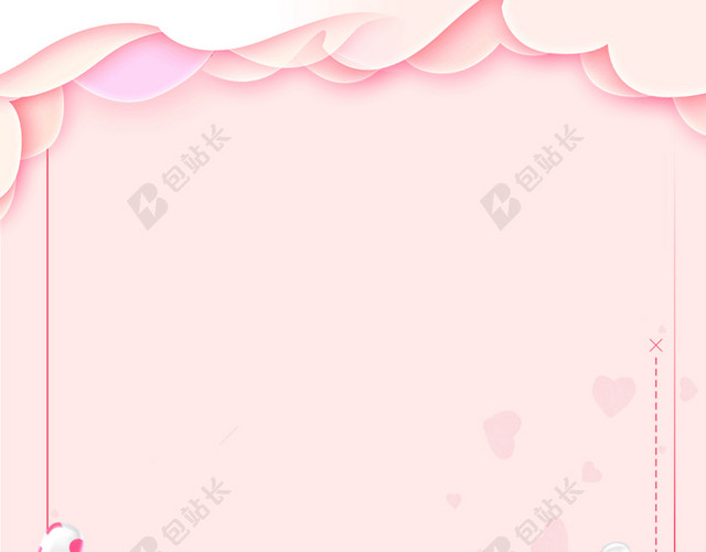 情人女神节38妇女节粉红色节日促销爱心海报背景