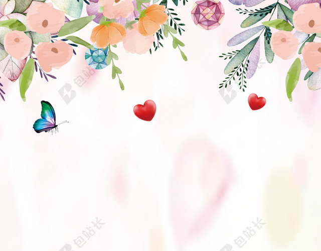 清新简约三八妇女节活动展架背景