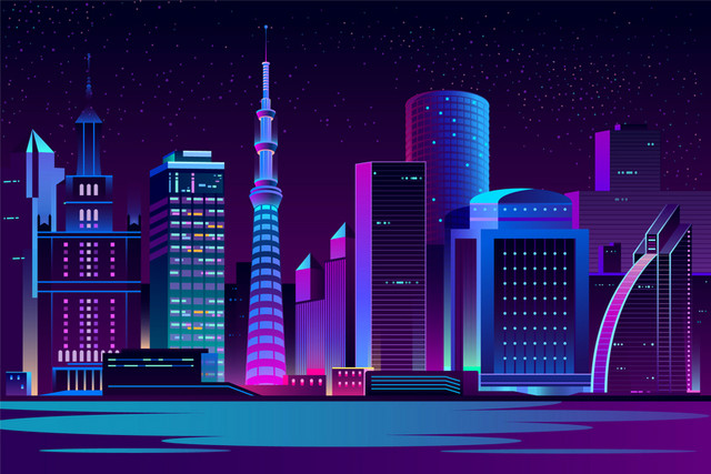 城市建筑夜景