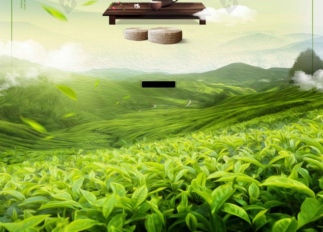 茶具坐垫茶树春茶宣传促销茶叶新品上新