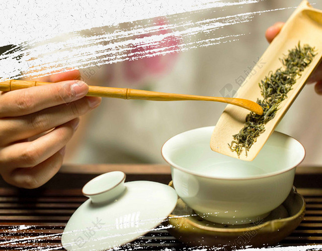 茶碗人手茶叶春茶宣传促销茶叶新品上新