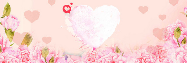 粉红玫瑰爱心38妇女节女神节节日促销BANNER