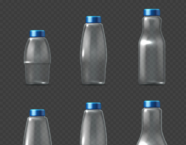 透明矿泉水瓶矢量素材