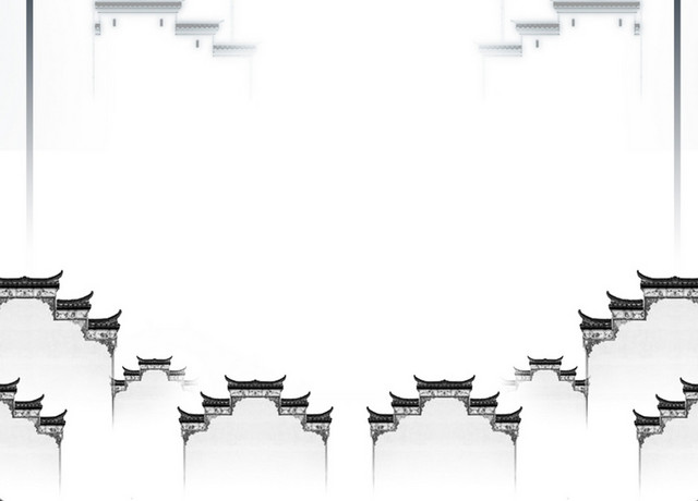 中国风建筑透明元素PSD素材