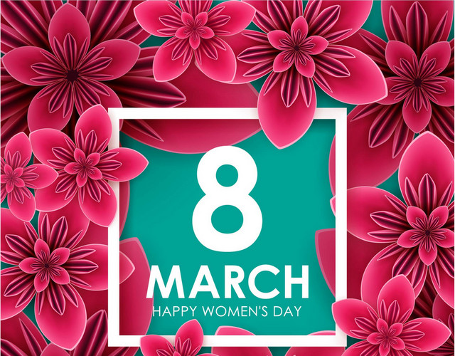 3月8日妇女节日历素材