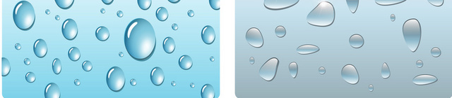 水滴水珠水效果透明水滴矢量素材