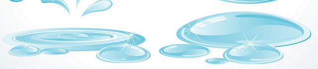 水滴水珠水效果透明水滴矢量素材