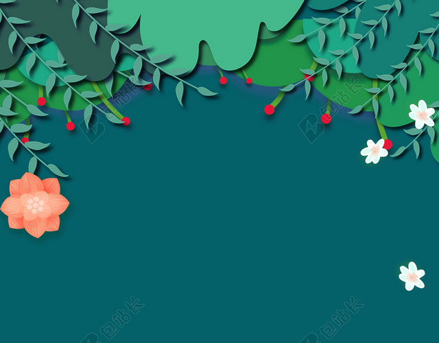 手绘花红柳绿38妇女节女神节节日促销海报背景