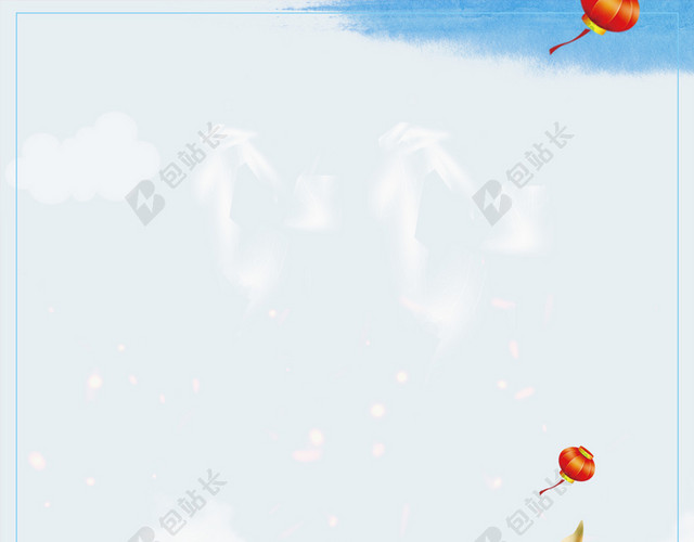 双龙嬉戏龙抬头二月二传统节日白色海报背景