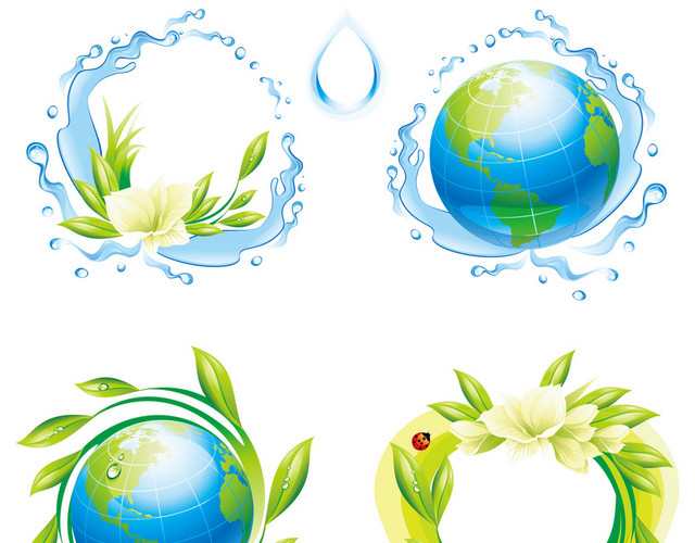 世界水日水滴节能矢量素材