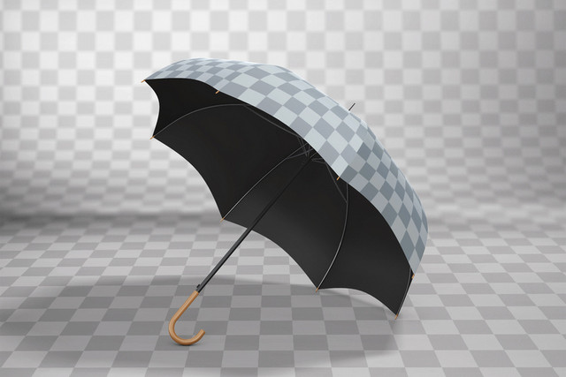灰色雨伞矢量素材