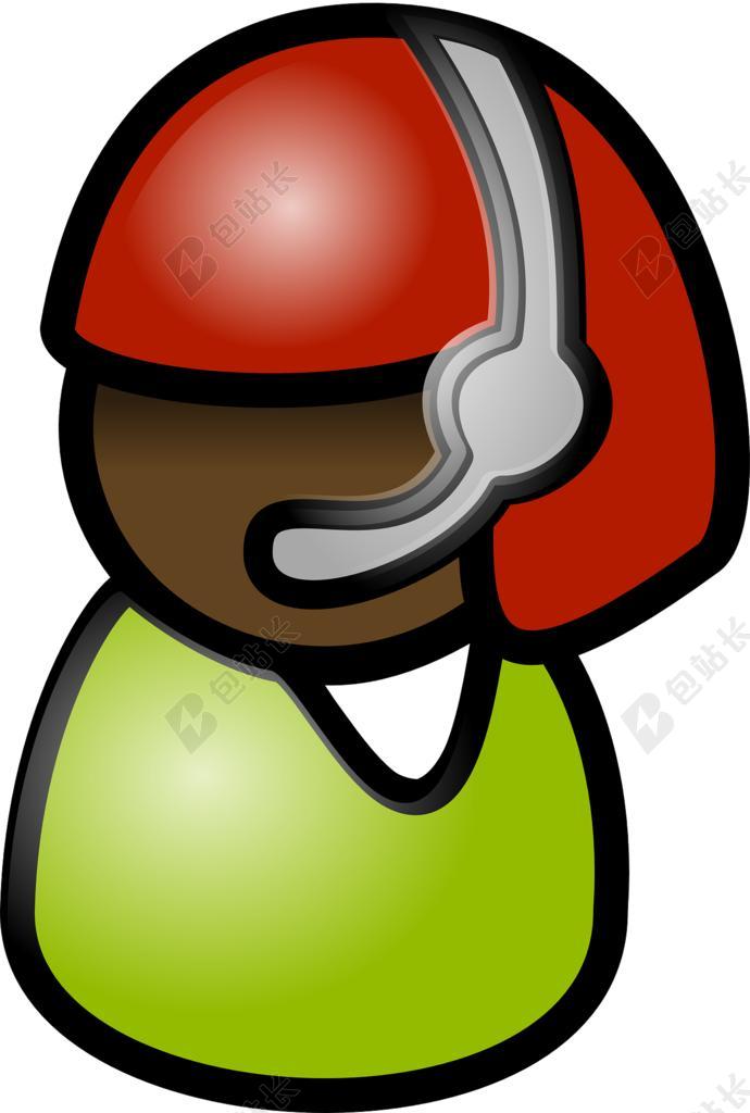 互联网科技Q版客服矢量图背景图片