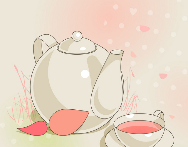 茶具茶杯茶壶茶文化茶壶泡茶宣传粉红素材