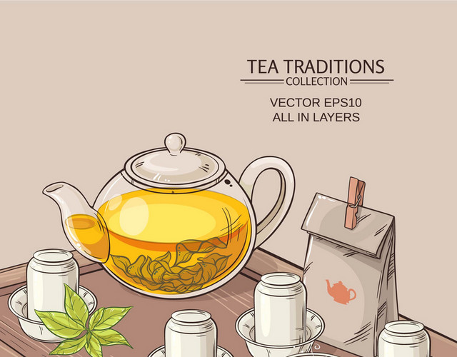 茶具茶杯茶壶茶文化卡通茶壶茶杯图片