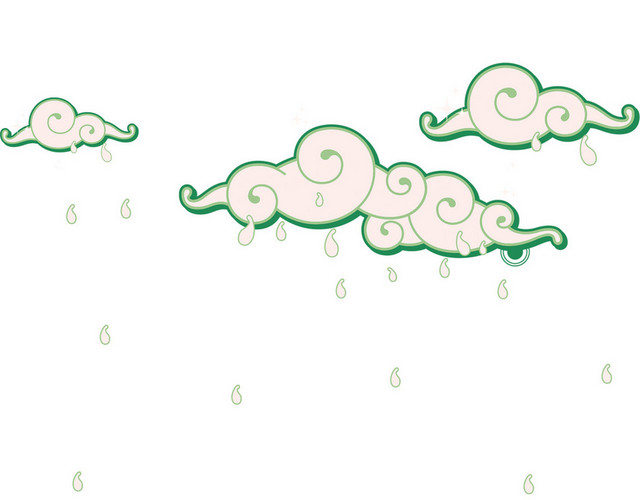 清明节植物下雨的云