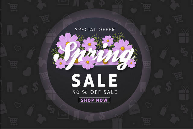 春天春季简约折扣促销SALE