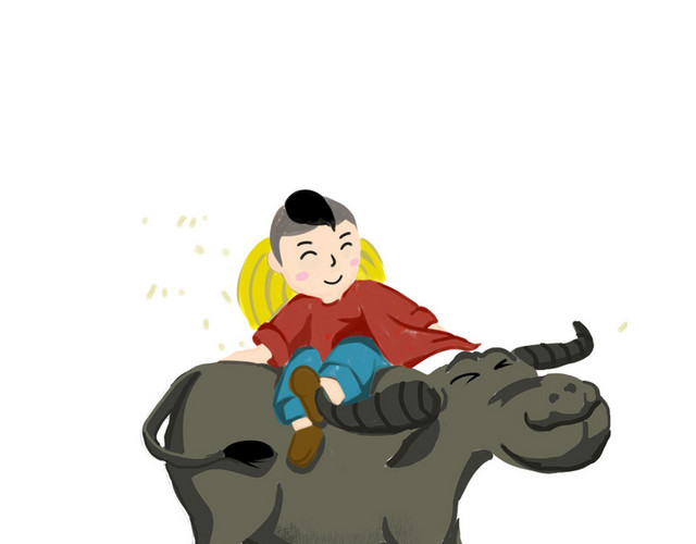 清明节草地老牛