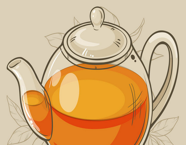 茶具茶杯茶壶茶文化卡通茶壶图标设计素材