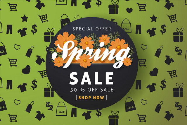 春天春季折扣促销SALE