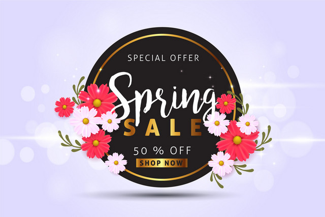 春天春季梦幻折扣促销SALE