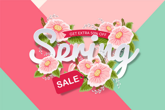 春天春季设计折扣促销SALE