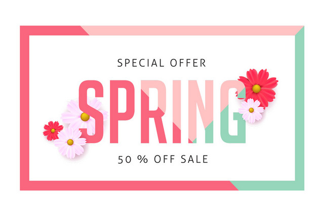 春天春季折扣促销SALE