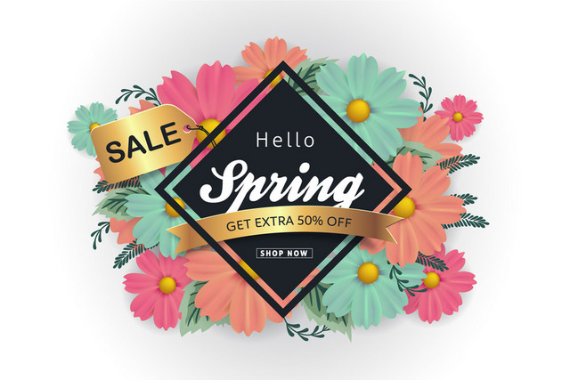 春天春季简约折扣促销SALE