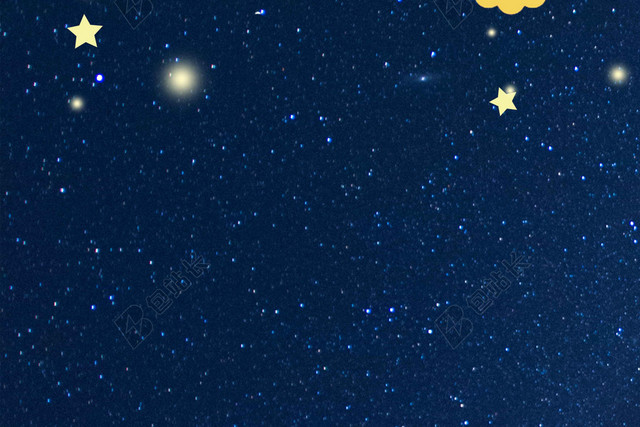星星月亮321世界睡眠日健康宣传夜晚海报背景