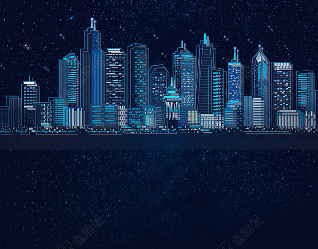 夜晚城市321世界睡眠日健康宣传夜晚海报背景