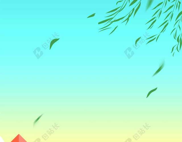 自行车女孩春游踏青风筝蓝色卡通男孩海报背景春天