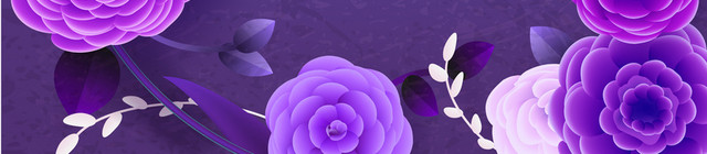 三八妇女节紫色花卉矢量素材